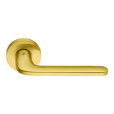 Roboquattro Door Lever in Satin Gold by Colombo Design
