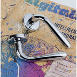 Robot Door Lever in Polished Chrome lifestyle view by Colombo Design