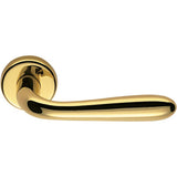 Robot Door Lever in Polished Brass by Colombo Design
