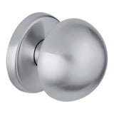 Robot Round Door Knob Large in Satin Chrome by Colombo Design