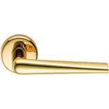 Robotre Door Lever in Polished Brass by Colombo Design