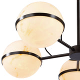 Roca Chandelier Alabaster Finish By Renwil Detailed View 2