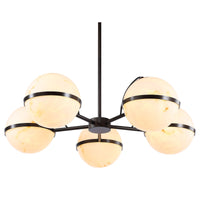 Roca Chandelier Alabaster Finish By Renwil Main View 1