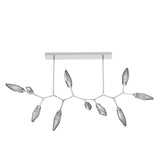 Rock Crystal Modern Branch Chandelier By Hammerton, Size: Large, Color: Chilled Smoke, Finish: Classic Silver