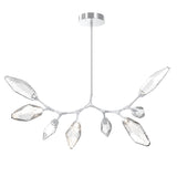 Rock Crystal Modern Branch Chandelier By Hammerton, Size: Medium, Color: Chilled Clear, Finish: Classic Silver