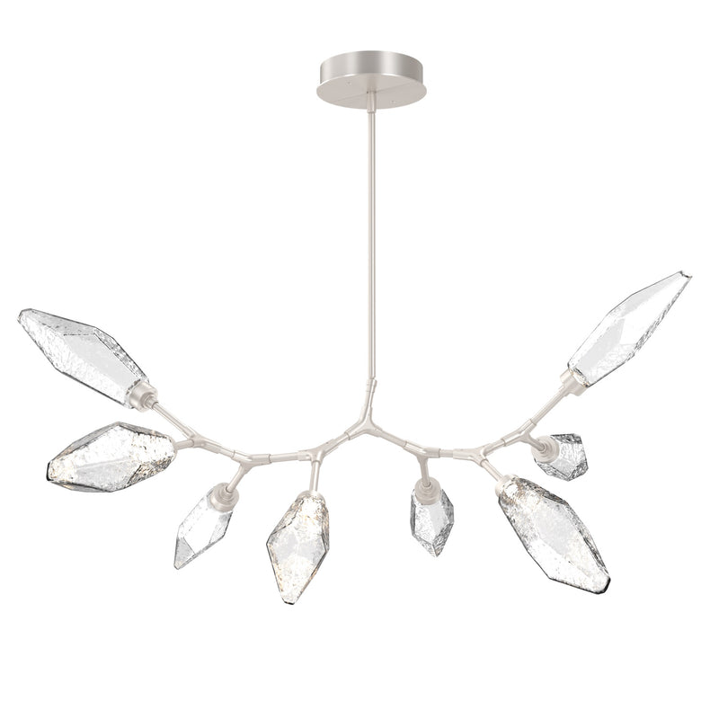 Rock Crystal Modern Branch Chandelier By Hammerton, Size: Medium, Color: Chilled Clear, Finish: Metallic Beige Silver
