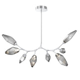 Rock Crystal Modern Branch Chandelier By Hammerton, Size: Medium, Color: Chilled Smoke, Finish: Classic Silver