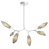Rock Crystal Modern Branch Chandelier By Hammerton, Size: Small, Color: Chilled Bronze, Finish: Classic Silver