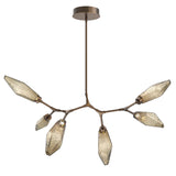 Rock Crystal Modern Branch Chandelier By Hammerton, Size: Small, Color: Chilled Bronze, Finish: Flat Bronze