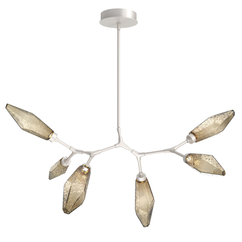 Rock Crystal Modern Branch Chandelier By Hammerton, Size: Small, Color: Chilled Bronze, Finish: Metallic Beige Silver