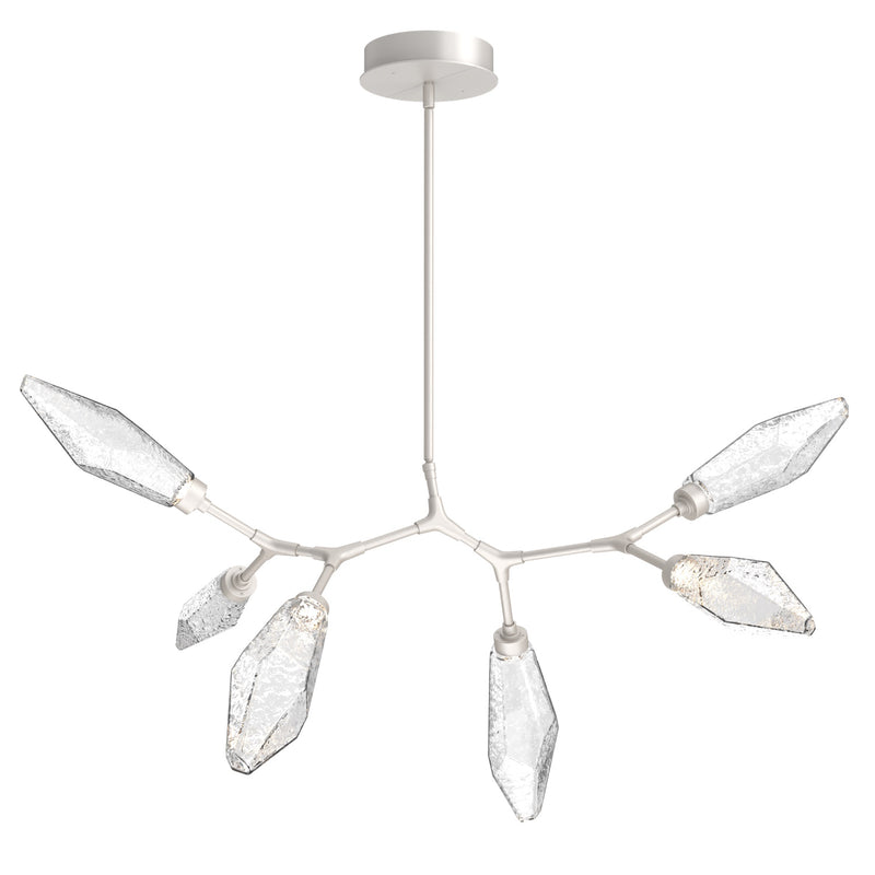 Rock Crystal Modern Branch Chandelier By Hammerton, Size: Small, Color: Chilled Clear, Finish: Metallic Beige Silver