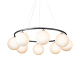 Rock Grey/Opal 8 Lights Miira Circular Chandelier by Nuura