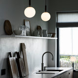Rock Grey/Opal Large Miira Pendant Light by Nuura in Kitchen