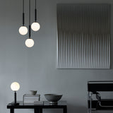 Rock Grey/Opal Small Miira 3 Multi-Light Suspension by Nuura