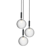 Rock Grey/Optic Clear Large Miira 3 Multi-Light Suspension by Nuura