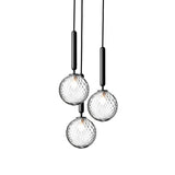 Rock Grey/Optic Clear Small Miira 3 Multi-Light Suspension by Nuura