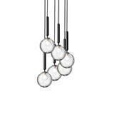 Rock Grey/Optic Clear Small Miira 6 Multi-Light Suspension by Nuura