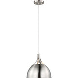 Rockland Pendant — 11 3/4", Brushed Nickel