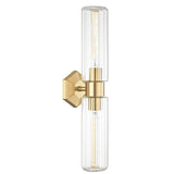 Roebling Wall Sconce - 2-Light - Aged Brass by Hudson Valley