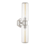 Roebling Wall Sconce - 2-Light - Polished Nickel by Hudson Valley