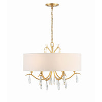 Rollins Drum Shade Chandelier 24'' Antique Gold