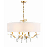 Rollins Drum Shade Chandelier 32'' Antique Gold