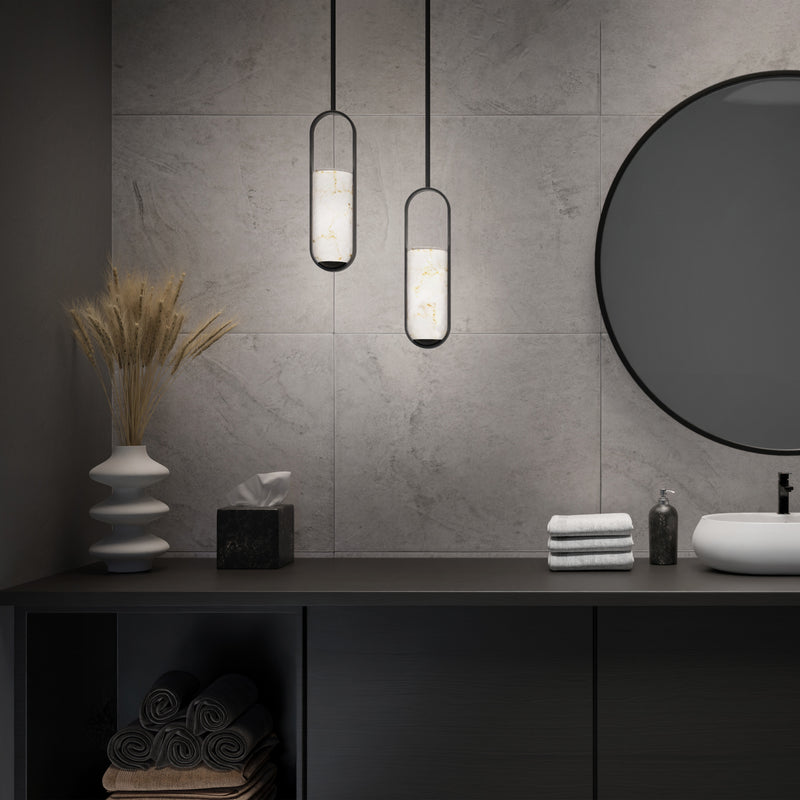 Rollins Pendant Light Black By Modern Froms Lifestyle View