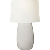 Roma Table Lamp — 19 1/2", White Linen, Shellish Grey