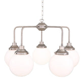 Rome Single Tier 5 Arm Chandelier - Antique Brass