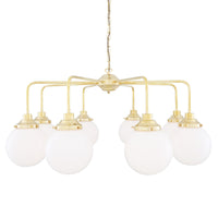 Rome Single Tier 8 Arm Chandelier - Antique Brass