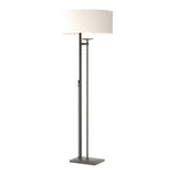 Rook Floor Lamp in Black, Natural Anna Shade by Hubbardton Forge