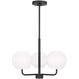 Rory Chandelier 3 Lights Midnight Black By Generation Lighting - Front View2
