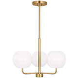 Rory Chandelier 3 Lights Satin Brass By Generation Lighting - Front View1