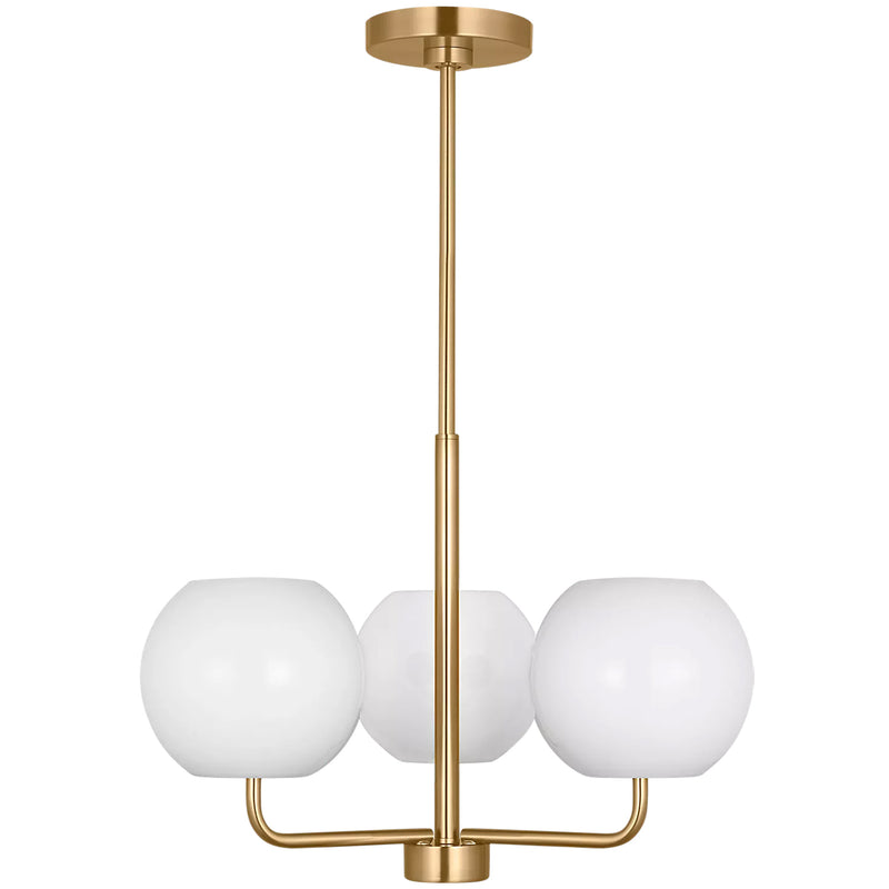 Rory Chandelier 3 Lights Satin Brass By Generation Lighting