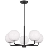 Rory Chandelier 5 Lights Midnight Black By Generation Lighting - Front View