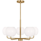 Rory Chandelier 5 Lights Satin Brass By Generation Lighting - Front View2