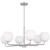 Rory Chandelier 6 Lights Brushed Nickel By Generation Lighting - Front View2