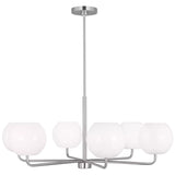 Rory Chandelier 6 Lights Brushed Nickel By Generation Lighting - Front View3