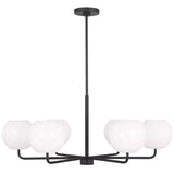 Rory Chandelier 6 Lights Midnight Black By Generation Lighting - Front View1