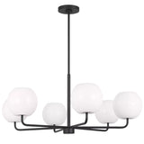 Rory Chandelier 6 Lights Midnight Black By Generation Lighting - Front View2