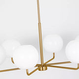 Rory Chandelier 6 Lights Satin Brass By Generation Lighting - Detailed View2
