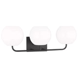 Rory Vanity Light 3 Lights Midnight Black By Generation Lighting Side View 1