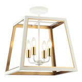 Rosalie Ceiling Mount White + Aged Gold Brass