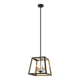 Rosalie Pendant 16 Inch Matte Black + Aged Gold Brass
