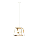 Rosalie Pendant 16 Inch White + Aged Gold Brass