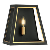 Rosalie Wall Sconce Matte Black + Aged Gold Brass