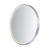 Round LED Mirror by ET2 - Brushed Aluminum