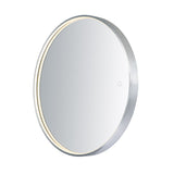 Round LED Mirror by ET2 - Brushed Aluminum