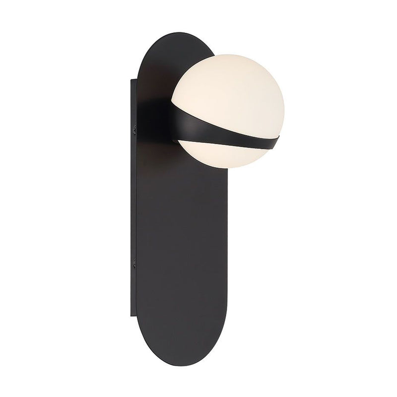 Rovigo LED Wall Light Matte Black By Lib And Co Side View