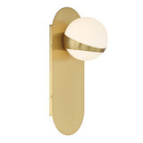 Rovigo LED Wall Light Plated Brushed Gold By Lib And Co Side View